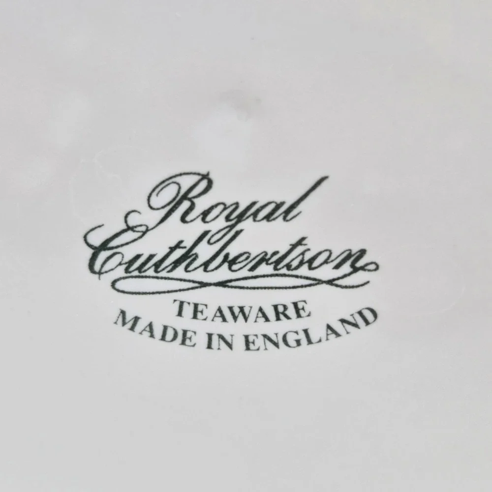 Vintage Royal Cuthbertson Floral Porcelain Botanical Teapot Made In England‎